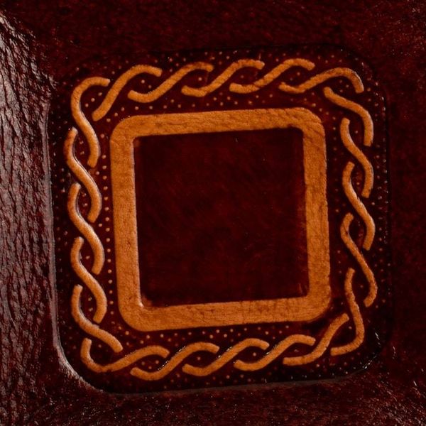 Alternate image for Hand Tooled Leather Celtic Catchall from Peru Celtic Magic