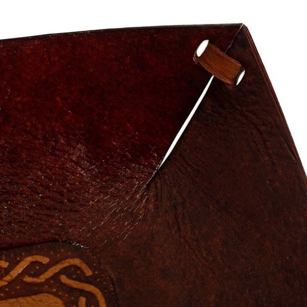 Alternate image for Hand Tooled Leather Celtic Catchall from Peru Celtic Magic