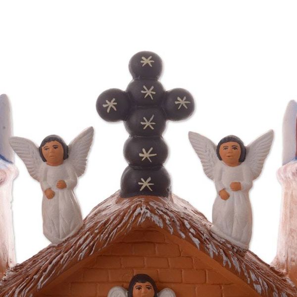 Alternate image for Hand-Painted Ceramic Nativity Sculpture from Peru Andean Church