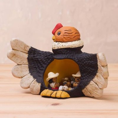 Alternate image for Condor Theme Andean Christmas Nativity Scene in Ceramic Condor Christmas