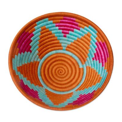 Alternate image for Handcrafted Natural Fiber Decorative Guacamayas Bowl Vivid Sunrays