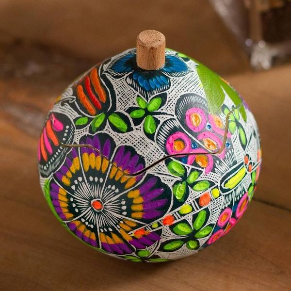 Alternate image for Colorful Gourd Decorative Jar from Peru Multicolored Paradise