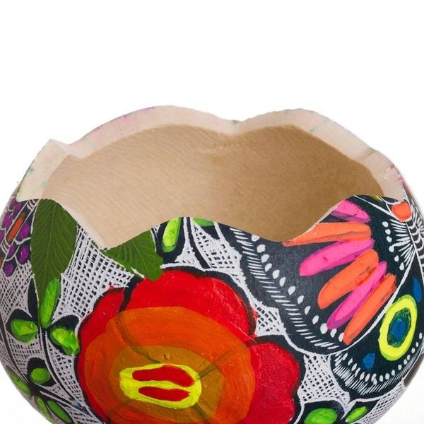 Alternate image for Colorful Gourd Decorative Jar from Peru Multicolored Paradise