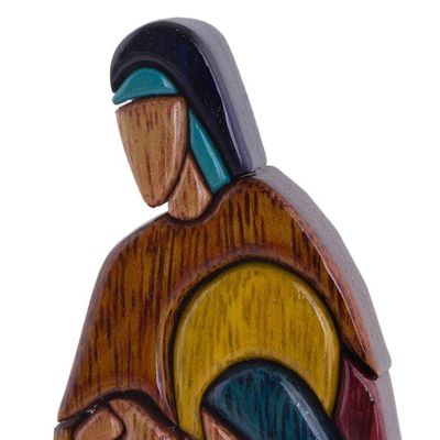 Alternate image for Unique Christianity Religious Wood Sculpture Sacred Family
