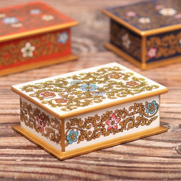 Alternate image for Reverse Painted Glass Floral Decorative Box from Peru Fancy Florals