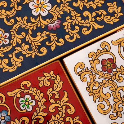 Alternate image for Reverse Painted Glass Floral Decorative Box from Peru Fancy Florals