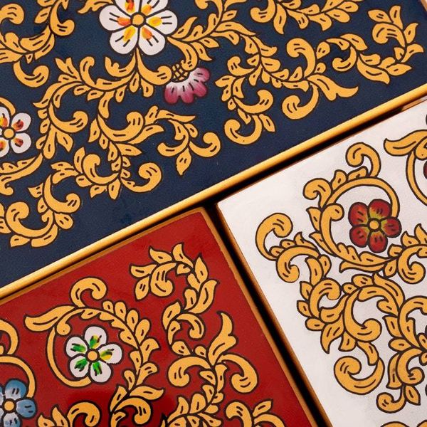 Alternate image for Reverse Painted Glass Floral Decorative Box from Peru Fancy Florals