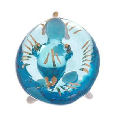 Alternate image for Blue Gilded Glass Nativity Scene from Peru 12 Piece Andean Festivity in Blue