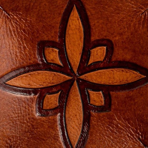 Alternate image for Pure Leather Catchall with Floral Design from Peru Andean Flower