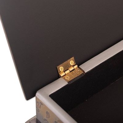 Alternate image for Floral Reverse-Painted Glass Decorative Box with Silver Trim Sweet Charm