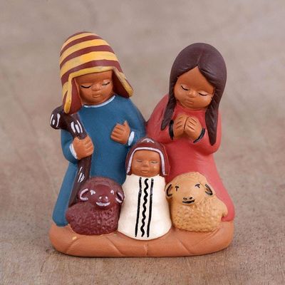 Alternate image for Hand-Painted Cultural Ceramic Nativity Scene from the Andes Andean Home