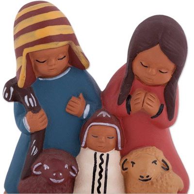 Alternate image for Hand-Painted Cultural Ceramic Nativity Scene from the Andes Andean Home