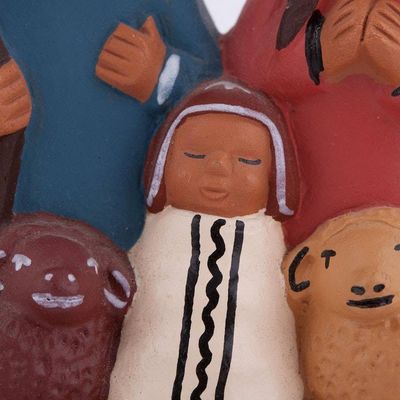 Alternate image for Hand-Painted Cultural Ceramic Nativity Scene from the Andes Andean Home