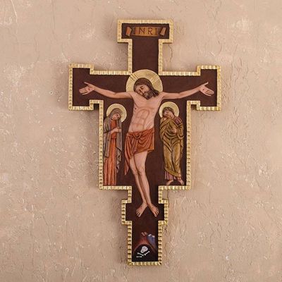 Primary image for Cedar cross Jesus Mary and John I