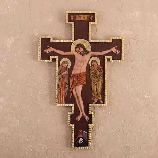 Alternate image for Cedar cross Jesus Mary and John I