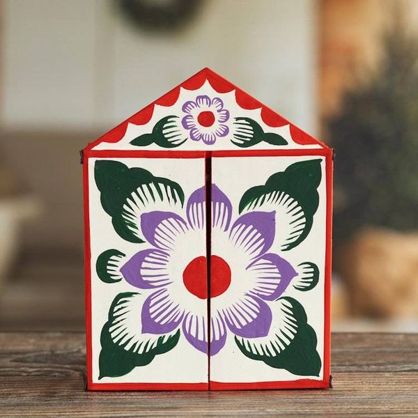 Alternate image for Handmade Ayacucho Ceramic Folk Art Christmas Retablo Diorama Holy Family with the Magi