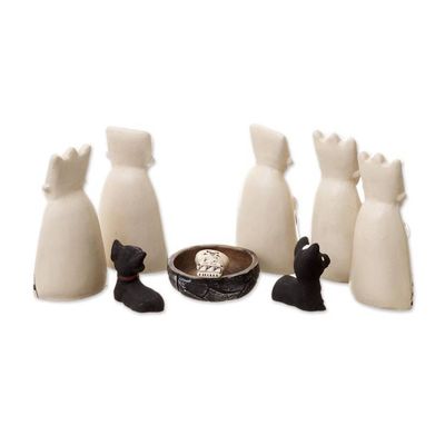 Alternate image for Christmas Ceramic Nativity Scene from Peru Born to the Amazons