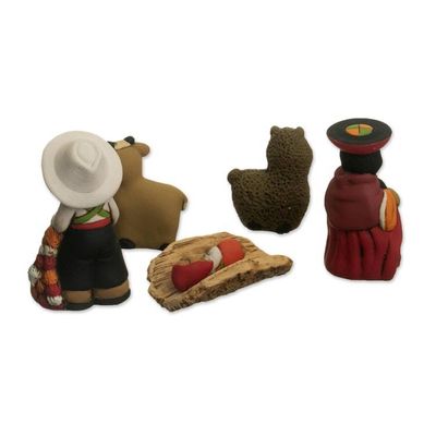 Alternate image for Traditional Andean Nativity Scene from Peru Andean Christmas Scene