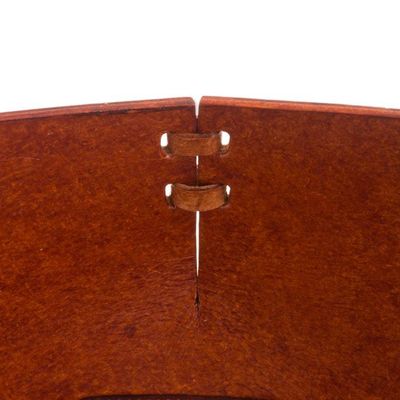 Alternate image for Square Pattern Leather Catchall from Peru Square Lasso