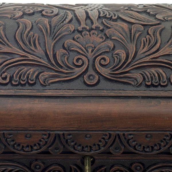 Alternate image for Cedar and Leather Floral Bird Decorative Box from Peru Andean Flight