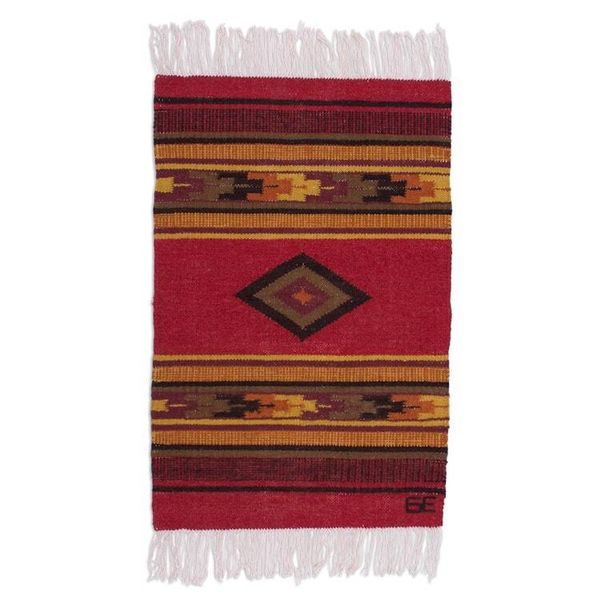 Alternate image for Inca-Inspired Wool Area Rug from Peru 2x3 Inca Empire