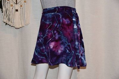 Alternate image for Short Rayon Wrap Skirt - Purple