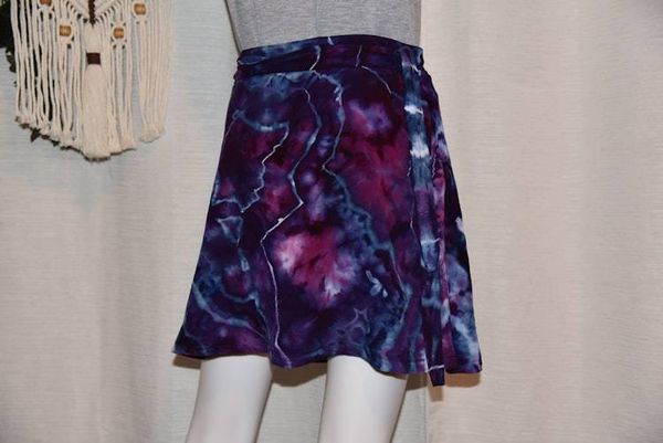 Alternate image for Short Rayon Wrap Skirt - Purple
