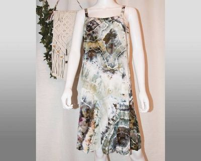 Alternate image for XL - Short Rayon Dress - Earth toned Geode