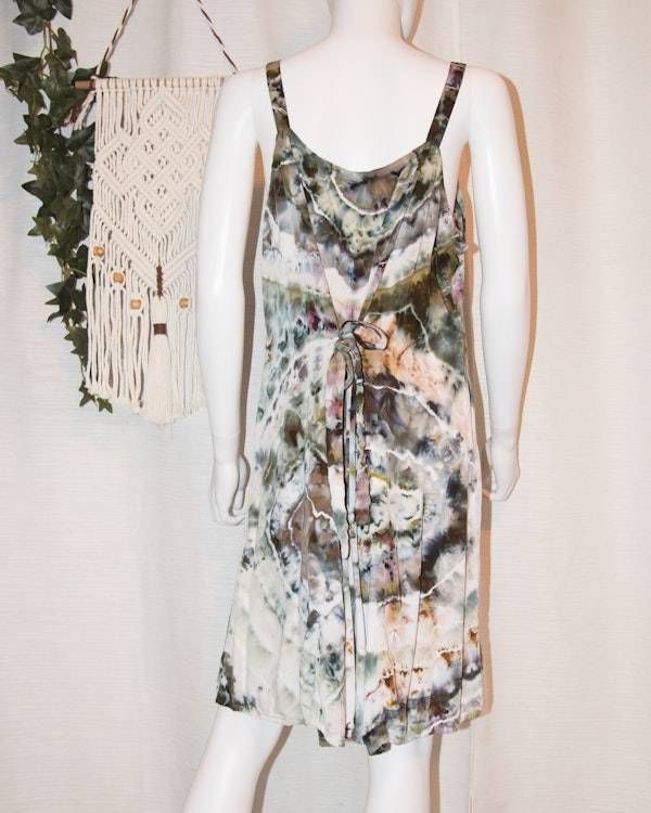 Alternate image for XL - Short Rayon Dress - Earth toned Geode