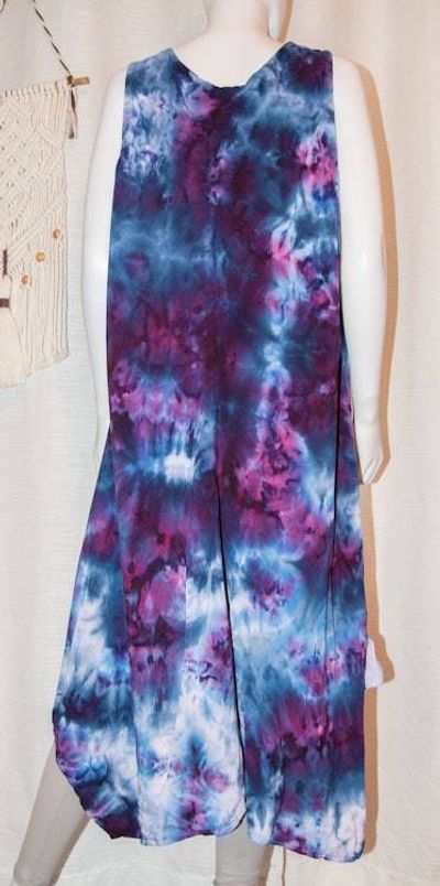 Alternate image for 3XL - Short Rayon Dress - Purple Blue