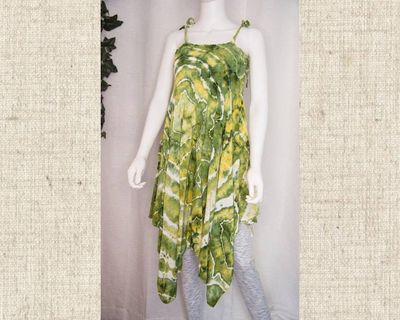 Alternate image for XL - Womens Festival Skirt/Dress - Green Geode