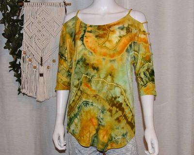 Alternate image for Medium - Strappy Shoulder Rayon T-Shirt