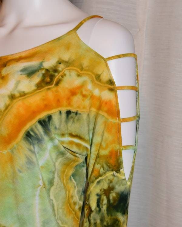 Alternate image for Medium - Strappy Shoulder Rayon T-Shirt