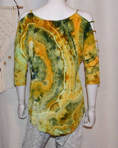 Alternate image for Medium - Strappy Shoulder Rayon T-Shirt