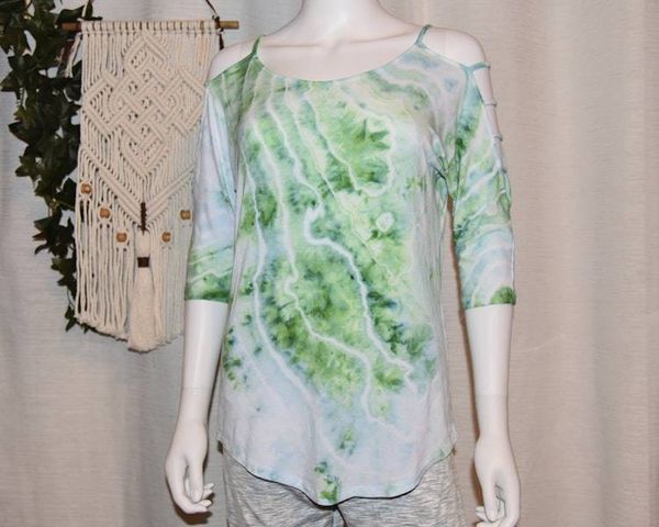 Alternate image for Small - Strappy Shoulder Rayon T-Shirt