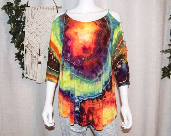 Alternate image for XXL - Strappy Shoulder Rayon T-Shirt