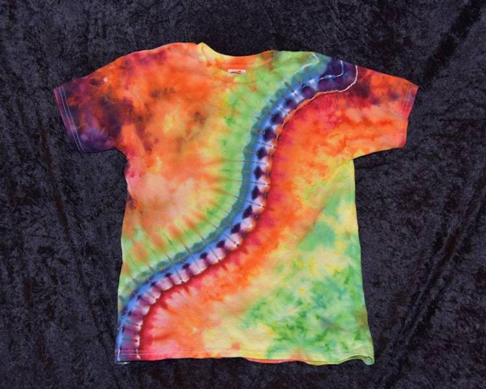 Youth (Size M) T-shirt - Rainbow Stripes