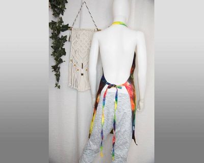 Alternate image for Cotton Chefs Apron - Rainbow Scrunch