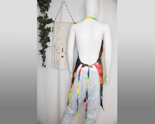 Alternate image for Cotton Chefs Apron - Rainbow Scrunch