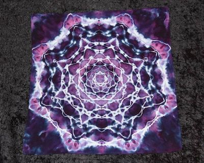 Alternate image for 100% Cotton Bandana - Purple Mandala