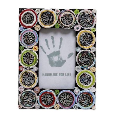 Alternate image for 3x5 Recycled Paper Circle Motif Photo Frame from Bali Memory Circles