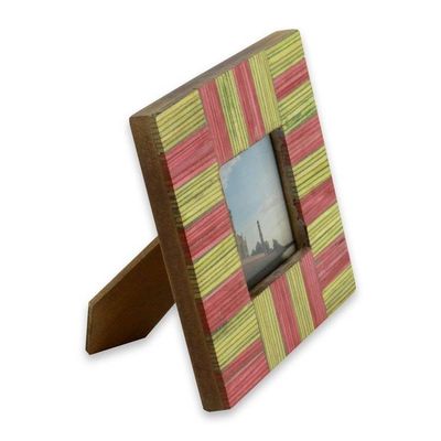 Alternate image for Wood photo frames Pair, 3x3 Dream of Delhi