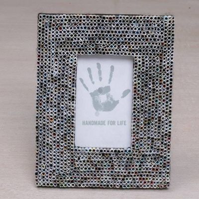 Alternate image for Recycled Paper Multicolored Photo Frame from Bali 3x5 Straw Memories