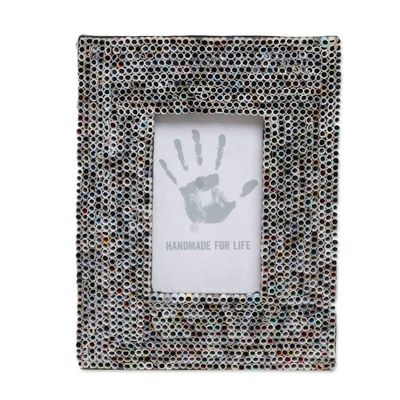 Alternate image for Recycled Paper Multicolored Photo Frame from Bali 3x5 Straw Memories