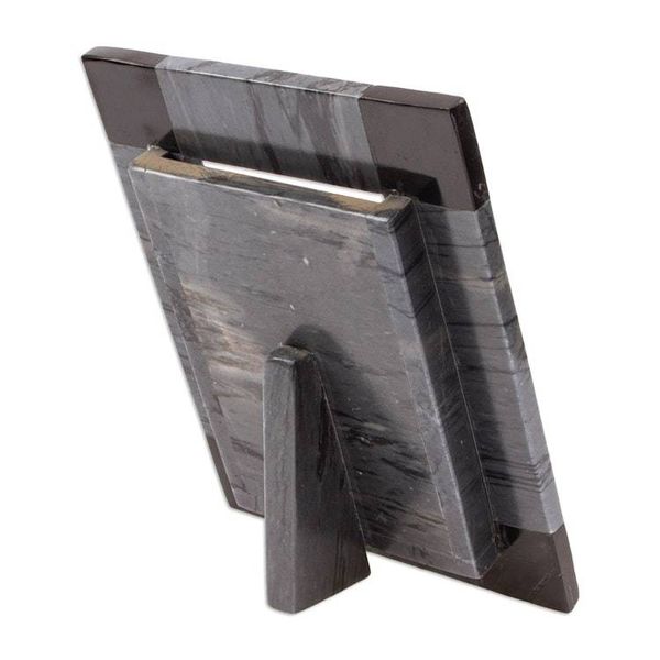 Alternate image for Grey and Black Marble Photo Frame from Mexico 4x6 Grey Energy