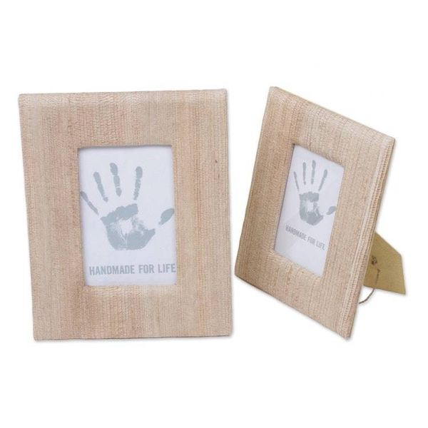 Alternate image for 4x6 and 3x5 Natural Fiber Rustic Photo Frames in Beige Rustic Memories in Beige