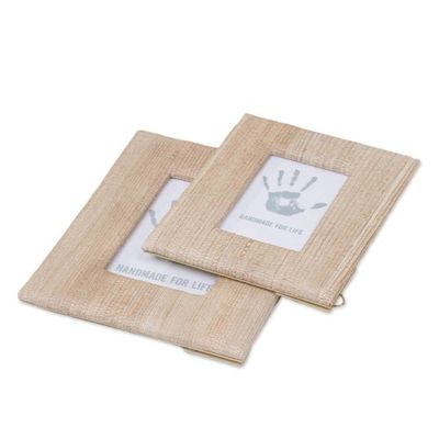 Alternate image for 4x6 and 3x5 Natural Fiber Rustic Photo Frames in Beige Rustic Memories in Beige
