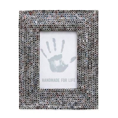 Alternate image for 4x6 Recycled Paper Multicolored Photo Frame from Bali Straw Memories