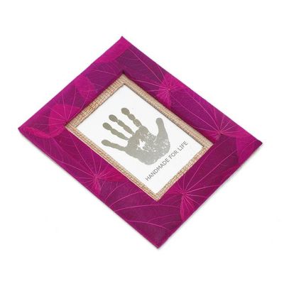 Alternate image for 4x6 Natural Fiber Photo Frame in Pink from Indonesia Autumn Spirit in Pink