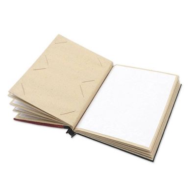 Alternate image for Buddha-Themed Wood and Natural Fiber Photo Album in Red Buddhas Eyes in Red